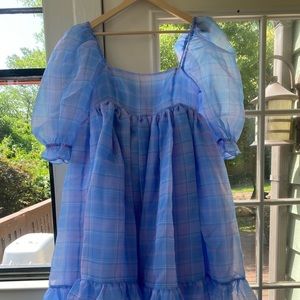 NWT!!! Selkie Cindy Plaid French Puff Dress.  Size M.